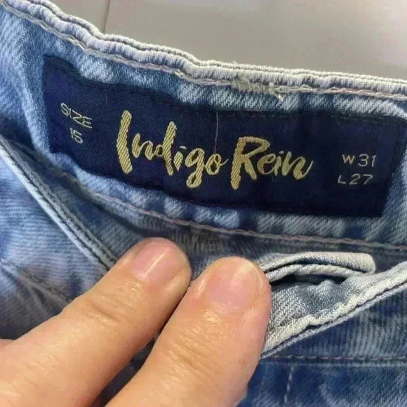 Indigo Rein Junior's Ankle Super High Rise Narrow Leg Above Ankle Jeans Size 15 - Picture 3 of 11